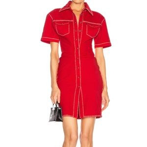Off -White Denim Shirt Dress